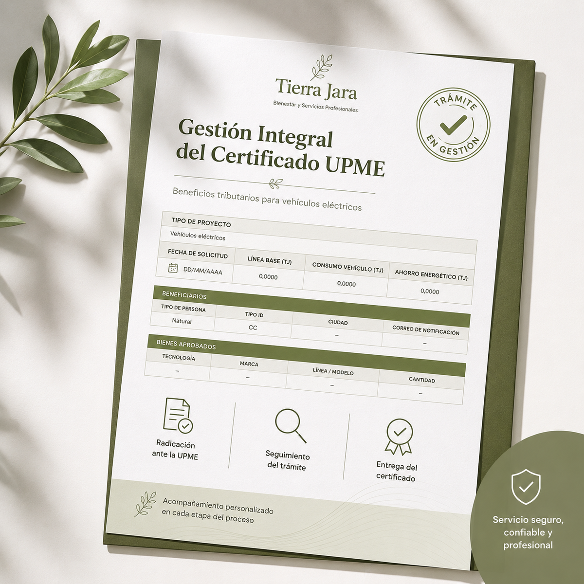 Certificado UPME para beneficios tributarios